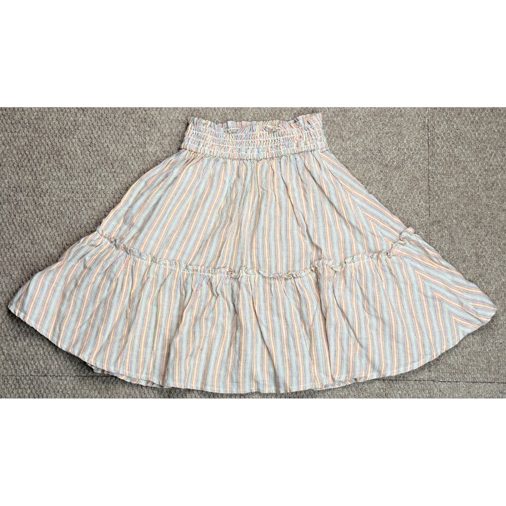 Marine Layer Women's Smocked Multi Striped‎ Mini Skirt Size Small